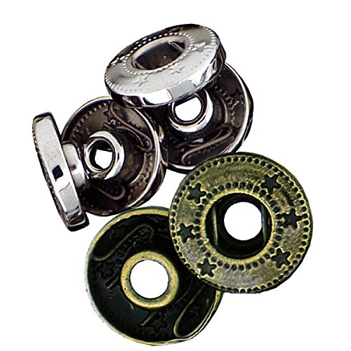 80 Druckknöpfe Silber und Bronze 15mm Druckverschluss, Druckstanze mit Flickwerkzeug von Kurtzy TM - 5