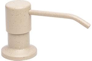 PRIMAGRAN Dispensador de Jabón para Cocina, Dispensador de Detergente Beige para Fregaderos con Botella de 400ml Llena Desde Arriba