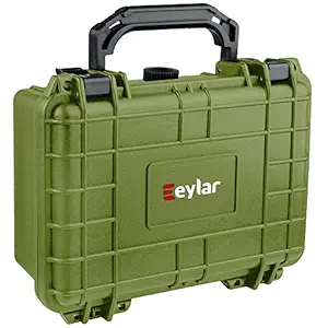 Eylar Protective Gear and Camera Hard Case Water & Shock Proof w/Foam TSA Approved 8.12 inch 6.56 inch 3.56 inch Yellow (OD Green)