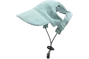 SYMPHONYW Gorra de béisbol para perros, ajustable, para verano, protección solar, sombrero con agujeros para las orejas, gorro de verano para cachorros (gris, XL)