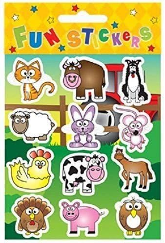 Henbrandt 6 Sheets of Farm Stickers ideal for Party Bag Fillers - Party Gifts