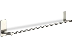 SOTECH Listel à Crochets TALIDA Acier Inox Autoadhésif avec Patin Adhésif 3M (Longueur : 735 mm/Ø Listel 12 mm) avec 3 Crochets S pour Cuisine et Bain Crochet Portemanteau de SO-TECH®