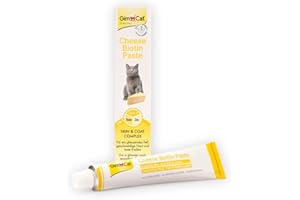 GimCat Cheese Biotin Paste - Mit aromatischem Käse, Zink und Leinöl für Fell, Haut und Krallen - 1 Tube (1 x 200 g)