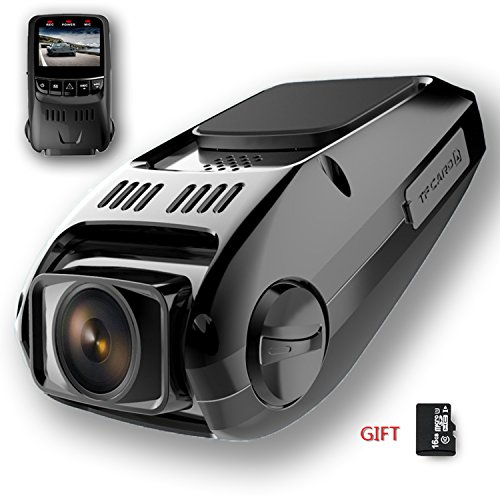 SHISHUO Cámara de Coche - Pantalla IPS Grande de 1.5 Pulgadas 1080P Dash CAM de Registrador de Conducción en Vehículo con Tarjeta Micro SD de 16 GB, Sensor-G Incrustado, Detección de Movimiento