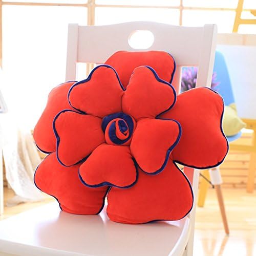Yancyong Round Thickening Stool Buttocks Seat Cushion Office Computer Chair Cushion Student,55 Centimeters,Red Rose