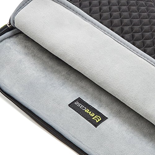 Laptophülle, Evecase Universal Neopren Anti-Schock Laptop Schutzhülle mit Rautenmuster / Diamant-Muster Schaumpolsterung für 11.6 – 12.5 Zoll Laptops Tablets Macbooks Notebooks Chromebook – Schwarz - 3
