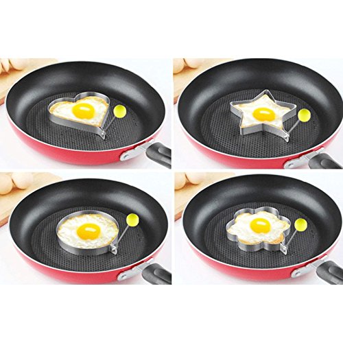 Bratring Edelstahl Pancake Ei Ringe Shaper Omelette Form Set von 4 - 2
