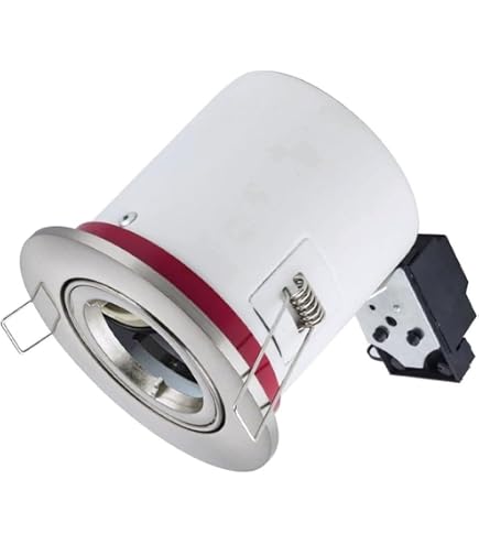 Lot De 5 Supports De Spot étanches IP65 Blanc 87mm Avec Douille GU10 Automatique - Neuf