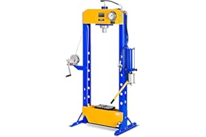 MSW MOTOR TECHNICS MSW Presse d'Atelier Hydropneumatique MSW-WP-50T-P (Force de Pression Max. de 50 000 kg, Hauteur de Travail 350-1100 mm, réglable en Hauteur sur 8 Positions)