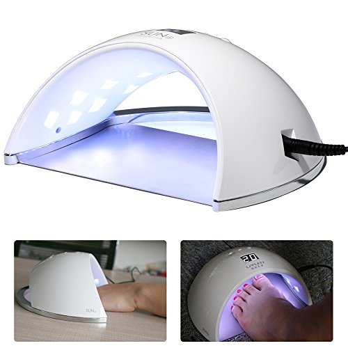 Professionelle Dual-Licht 48 UV LED Nagellampe Gelnagellack-Trockner Mit Zeitmesser, Infrarot Sensor FüR Trocknung Fingernagel Zehennagel [EU Plug]