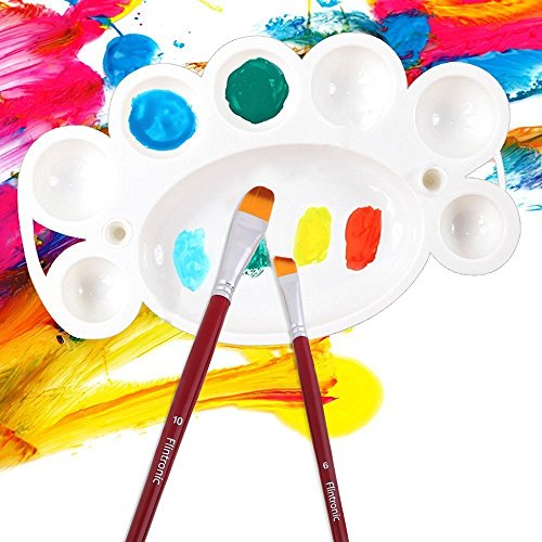 Flintronic Pinsel-Set Künstlerpinsel,Ölmalpinsel Acrylpinsel Verschiedene Größe, für Acrylfarben oder Aquarellfarben, 6 Stück - 3