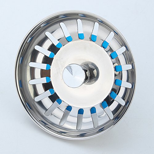 Küchen Spülensieb Abflusssieb Und Abfallfilter Für Spülbecken aus 304 Edelstahl 80mm