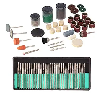 Digital Craft 105PC Rotary Tool Accessories Kit Mini Drill Bit Set with 3.2mm Mandrel in Electric Drill with 30pc Diamond Burrs Bur Bit Set Diameter Rotary Tool Drill Bit Ceramics Glass