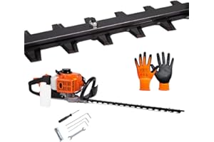 A.M.C. AMC Tagliasiepi a scoppio con motore a 2 tempi da 23 cc dotato di lame a doppio taglio da 60 cm, manico rotante articolato ed ergonomico, spaziatura denti da 20 mm, leggero potente e maneggevole