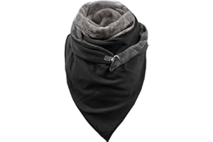 heekpek Sciarpa Donna Invernale Caldo Pile Morbide Grande Sciarpa Triangolare Multifunzione Scialle Elegante Scaldacollo con Bottoni
