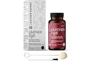 LEATHER EXPERT Penetrating Leather Dye - Colore pelle marrone castagno, 75 ml, ideale per scarpe, borse e accessori, con applicatore e pennello, colore per scarpe in pelle scamosciata, nabuk e anilina (16 colori)
