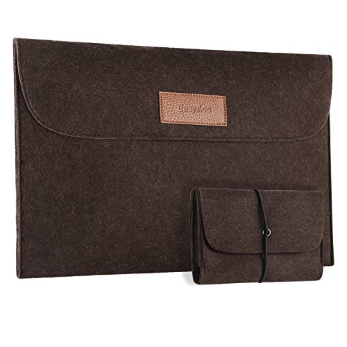  Upgedatet  EasyAcc 13 3 Zoll Macbook Air Pro Retina 12 9 Zoll iPad Pro Laptop-Tasche Filz Sleeve H  lle Ultrabook Kaffeebraun
