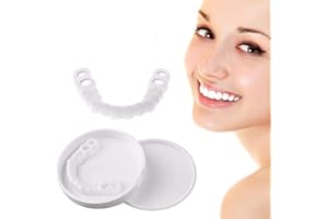 GNAUMORE Kosmetische Zähne,Temporäre Kosmetische Zahnabdeckung Instant Zahn-Reparatur-Set,Zahnersatz,Kosmetische Zähne,Magic Teeth Smile Perfect Snap Veneers,Provisorischer Zahnersatz,Zahnprothesen