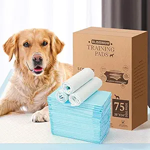 Blisswow Puppy Pads for Potty Training, Pee Pads for Dogs 75 Count XL Size, 28*34/75pcs