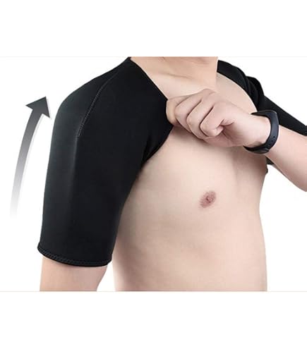Doppio tutore per spalla caldo di sostegno della cinghia della spalla del tutore per dormire all'aperto sollevamento sport, alleviare il dolore cronico tendinite, traspirante sport protettivo Gear (L