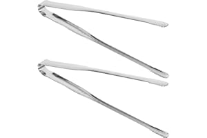 Lurrose Koreańskie Japońskie Szczypce do Grilla i Steków - Długa Pęseta ze Stali Nierdzewnej do Gotowania i Karmy Morskiej - Srebrne