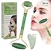 Price comparison product image Jade Roller for Face Green,Gua Sha Scraping Green,Anti-aging Massage Facial Roller,Roller for Face Neck Beauty,Natural Rose Quartz Roller,Rejuvenates Face and Neck Skin,Cheeks Slimmer,Skin Tightening