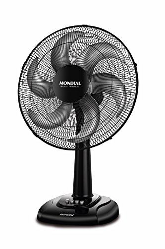 Mondial V63 Ventilador de Sobremesa, 45 W, 3 Velocidades, Negro