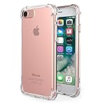 Yoyamo iPhone 7 Case,Crystal Clear Cover Case [Shock Absorption] with Transparent Hard Plastic Back Plate and Soft TPU Gel Bumper clear