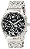 Akribos XXIV Herren Explorer Edelstahl Swiss Multifunktions-Uhr mit Mesh Armband