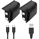 Xbox One controller Battery Pack, 2 Pack 1200mAh Rechargeable Xbox One Play and Charge Kit with Micro USB Charging Cable for