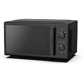 COMFEE ' CMO-MP012ND(BK) Mini Microwave Oven 20 L 700 W, Black, with Large Window, Compact Design, Quick Defrost Function, 5