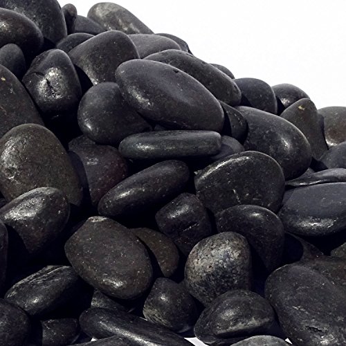 Zierkies NERO schwarz matt glänzend Feng-Shui Kies frosthart 20 kg (20-40 mm) - 3