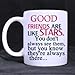 Produktbild lilihome Good Friends Gifts Funny Quotes Good Friends Are Like Stars 100% Ceramic 11-Ounce White Mug