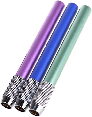 Pack of 3 Assorted Colors Aluminum Pencil Lengthener Extender Holder