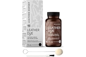 LEATHER EXPERT Penetrating Leather Dye - Colore pelle marrone medio, 75 ml, ideale per scarpe, borse e accessori, con applicatore e pennello, colore per scarpe in pelle scamosciata, nabuk e anilina (16 colori)