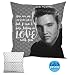 Produktbild L&S PRINTS FOAM DESIGNS Elvis Can 't Help Falling In Love Design Kissen 45,7 x 45,7 cm Home Decor Geschenk hergestellt in Yorkshire