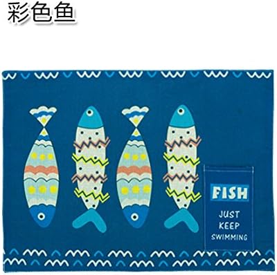 KXZDAS Calico art placemats Potholder cotton and linen placemats-hot dishes incorporating Western pad mat hot pad tray mat Color the fish