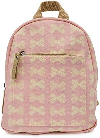 Pink Lining Childs Mini Rucksack / Toddler Backpack - Pink Cream Bows