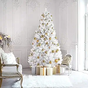 Northland Snow (White) Christmas Tree with Decoration 40 Pieces (5ft Tree) Perfect for Place at Home, Office, Showrooms, Malls, School or College