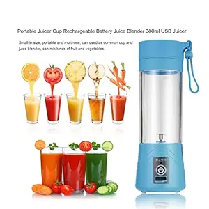 BK 10 IMPORT & EXPORT Mini Portable USB Mixer Grinder Blender for Fruit and Vegetable Juicer Bottle for Shakes and Smoothies (Double Click Start Switch to Run juicer) (Multicolour)