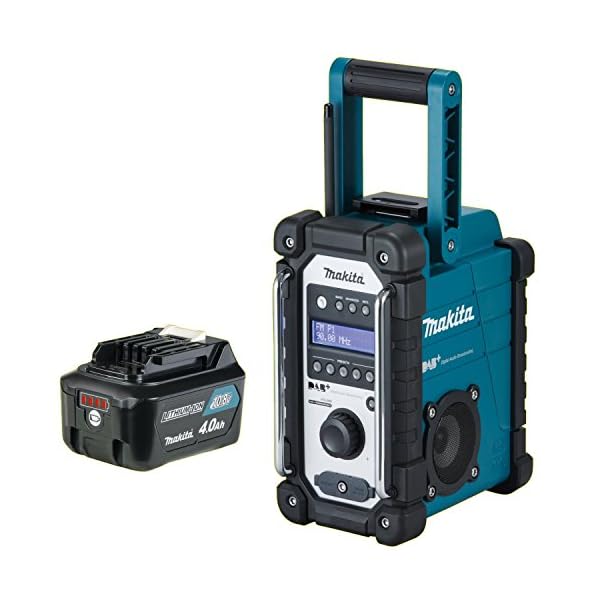 MAKITA Akku-Baustellenradio DMR 110 DAB/DAB+ 7,2-18 V + 1x Akku 10,8 Volt 4,0 Ah Digital Audio Radio DMR110