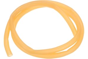 M METERXITY Tubo de Látex Natural, 1/4" [6mm] ID X 11/32" [9mm] OD 3 Pies de Longitud Manguera de Látex para Hogar/Laboratorio/Deportes, Tubos de Banda Altamente Elásticos [Amarillo]