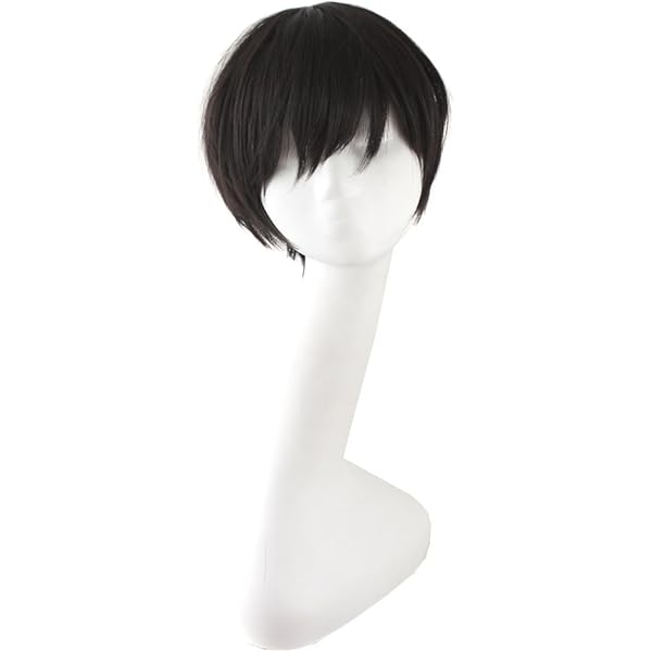 Wolf Cut Wig Ebingoo Wig Cap Black Blindfold Short Wavy