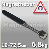 Magnetdurchmesser: 16 mm Magnet Teleskopstab Magnetgreifer Magnetheber 19-72,5 cm - Haftkraft 6,8 kg -