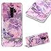 Produktbild CESTOR Weich Silikon hülle für Samsung Galaxy S9 Plus,Luxus Shiny Farbig Kristall Marble Muster Ultra Dünn Flexibel Soft Gel TPU Silikon Handyhülle mit 360°Drehbarer Ringhalter Fingerhalter,Anti-Kratzer Relief Gummi Bumper Rückseite HandyHülle für Samsung Galaxy S9 Plus,Lila