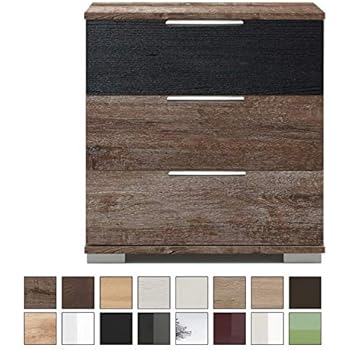 JCKK011-N09T Jacky Schlammeiche Nb. / schwarz Nachtkommode Nachtkonsole