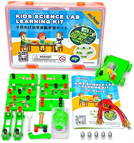 Kit de aprendizaje de ciencias OSOYOO, conjunto de experimentos de electricidad y magnetismo, circuitos de construcción, para estudiantes en los grados 3-9 (kit de laboratorio avanzado