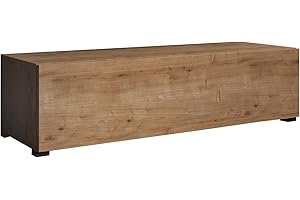 MB Muebles Bonitos, Mobile TV con piedini Aitana M1, Soggiorno Moderno, Rovere, 120x40x32cm