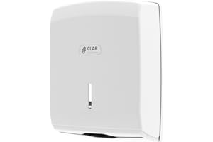 Clar Systems T6100PB Dispensador de Papel Toalla, 600 Toallas, Blanco