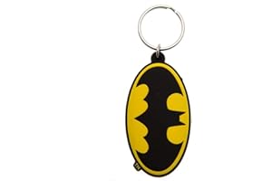 Pyramid International DC Comics Batman Porte-clés en caoutchouc Noir et jaune 4 x 6 x 1,3 cm